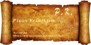 Pipis Krisztina névjegykártya